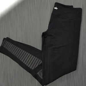 ALO Women's Medium Black Moto Athletic Leggings Pants